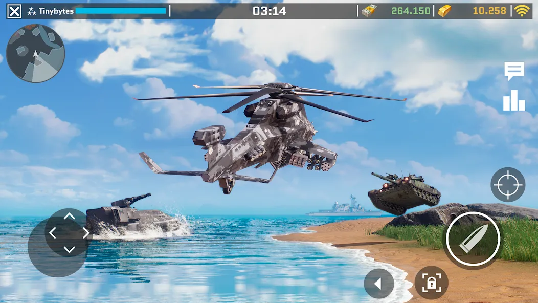 Massive Warfare: Tanks PvP War (Массовая война) [МОД Unlimited Money] Screenshot 1