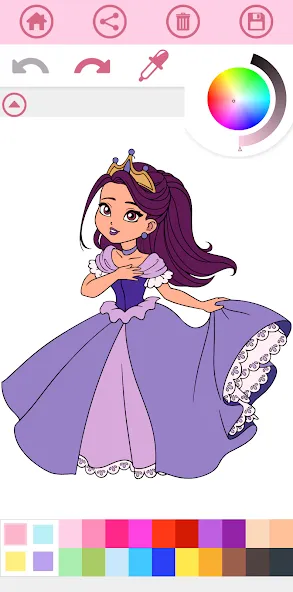Princess Coloring Book Game [МОД Unlimited Money] Screenshot 3