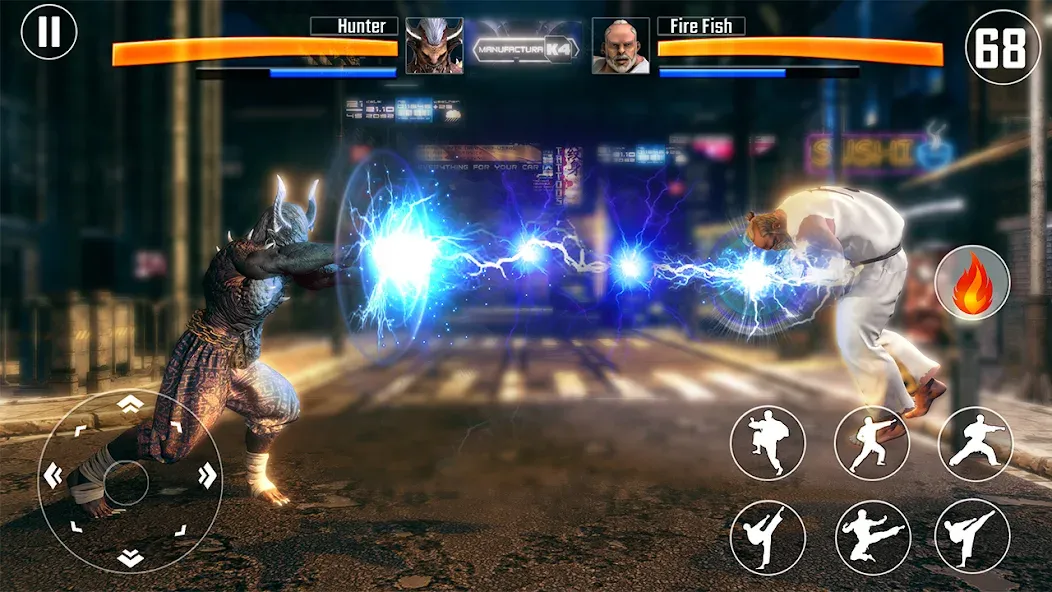 Kung Fu Fighting Karate Games (Кунгфу файтинг карате игры) [МОД Бесконечные монеты] Screenshot 2