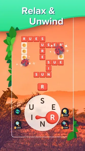 Puzzlescapes Word Search Games (Паззлскейпс Ворд Срч Геймс) [МОД Unlocked] Screenshot 2