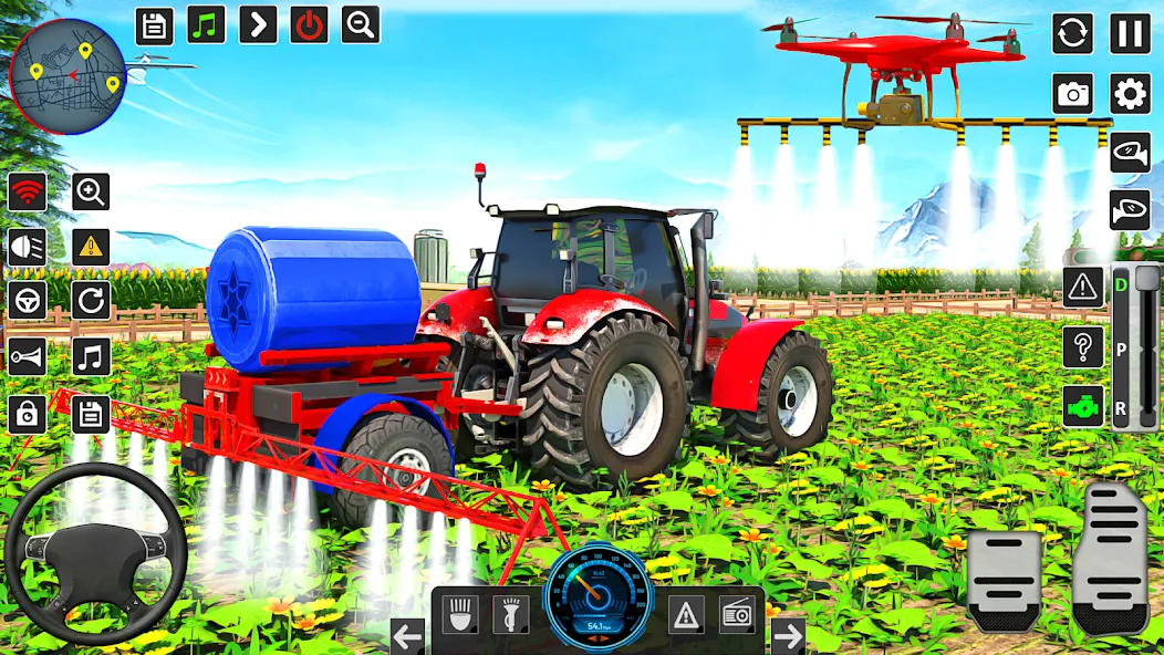 Real Tractor Driving Games (Риал Трактор Драйвинг Геймс) [МОД Много денег] Screenshot 4