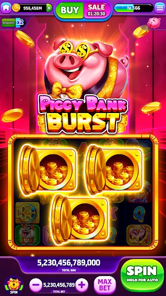 Spin To Rich - Vegas Slots (Спин Ту Рич) [МОД Много денег] Screenshot 1