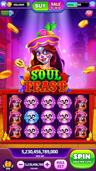 Spin To Rich - Vegas Slots (Спин Ту Рич) [МОД Много денег] Screenshot 2