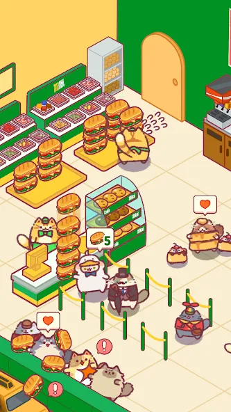 Cat Snack Bar: Cute Food Games (Кэт Снэк Бар) [МОД Unlimited Money] Screenshot 2