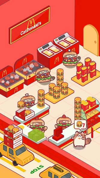 Cat Snack Bar: Cute Food Games (Кэт Снэк Бар) [МОД Unlimited Money] Screenshot 4