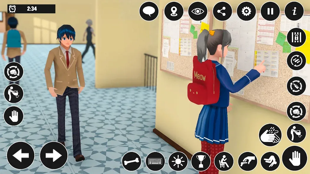 High School Boy Virtual Life [МОД Бесконечные монеты] Screenshot 3