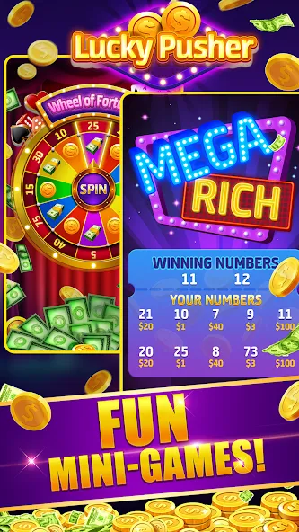 Lucky Cash Pusher Coin Games (Лаки Кэш Пушер Коин Геймс) [МОД Бесконечные деньги] Screenshot 4