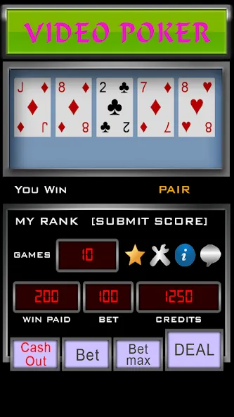 Video Poker (Видео Покер) [МОД Unlocked] Screenshot 4