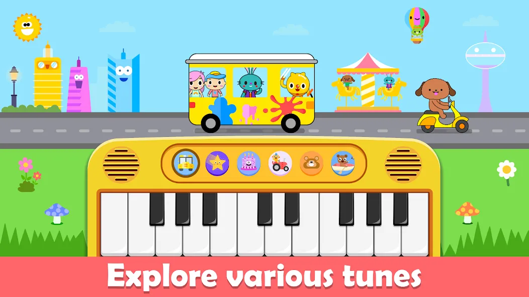 Baby Piano Kids Music Games [МОД Много монет] Screenshot 1