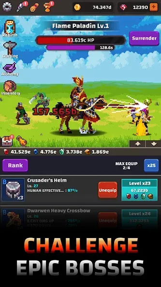 Tower Quest: Pixel Idle RPG (тауэр квест) [МОД Бесконечные монеты] Screenshot 2
