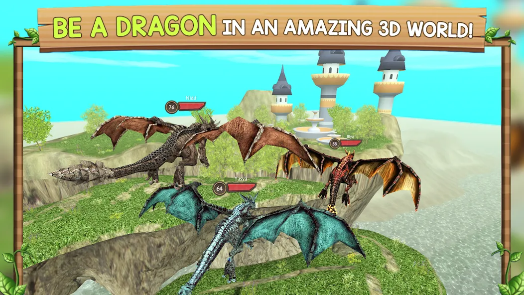 Dragon Sim Online: Be A Dragon [МОД Бесконечные монеты] Screenshot 1