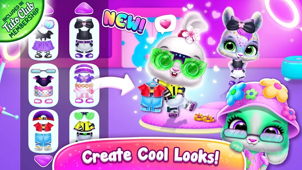 Bunnsies - Happy Pet World (Баннсиз) [МОД Много монет] Screenshot 1