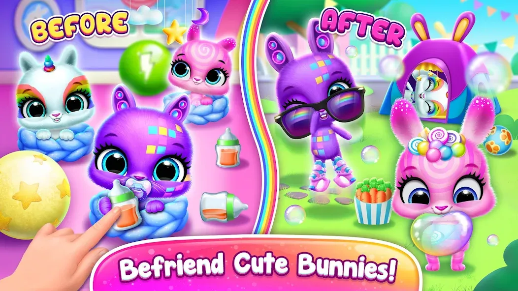 Bunnsies - Happy Pet World (Баннсиз) [МОД Много монет] Screenshot 5