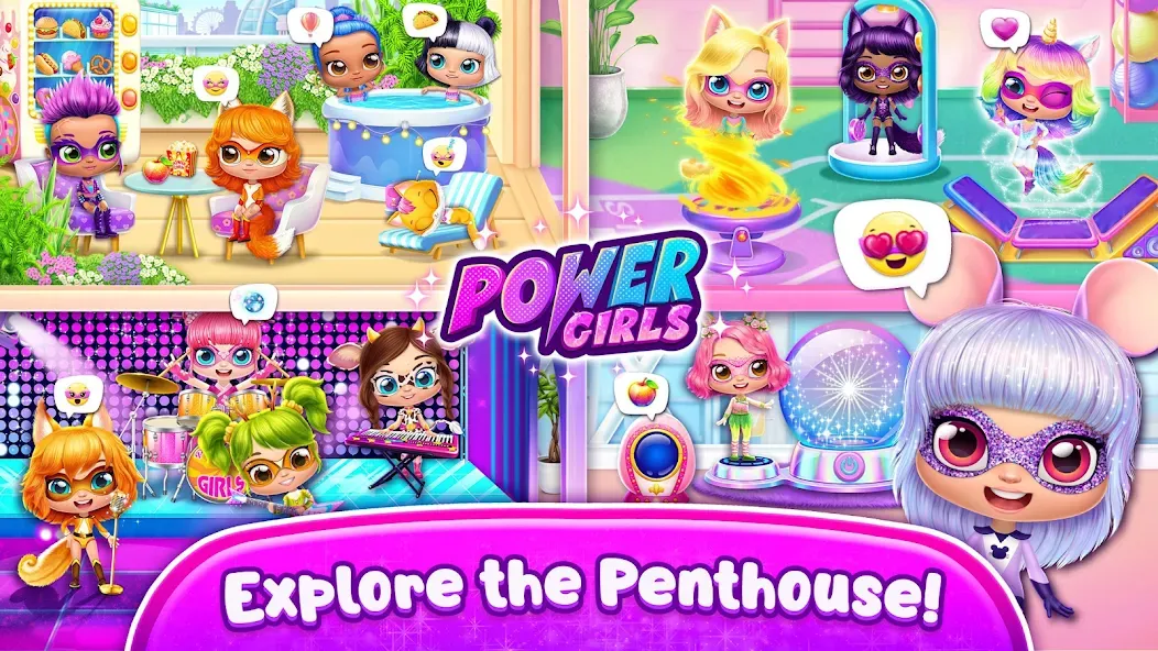 Power Girls - Fantastic Heroes [МОД Все открыто] Screenshot 3
