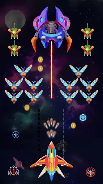 Galaxy Shooting: Alien Attack (Гэлэкси Шутинг) [МОД Бесконечные монеты] Screenshot 2
