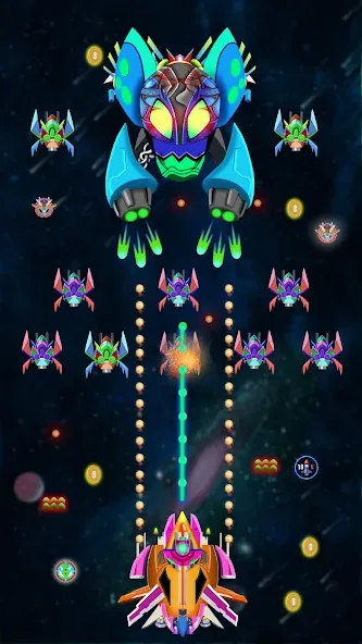 Galaxy Shooting: Alien Attack (Гэлэкси Шутинг) [МОД Бесконечные монеты] Screenshot 3