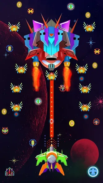 Galaxy Shooting: Alien Attack (Гэлэкси Шутинг) [МОД Бесконечные монеты] Screenshot 5