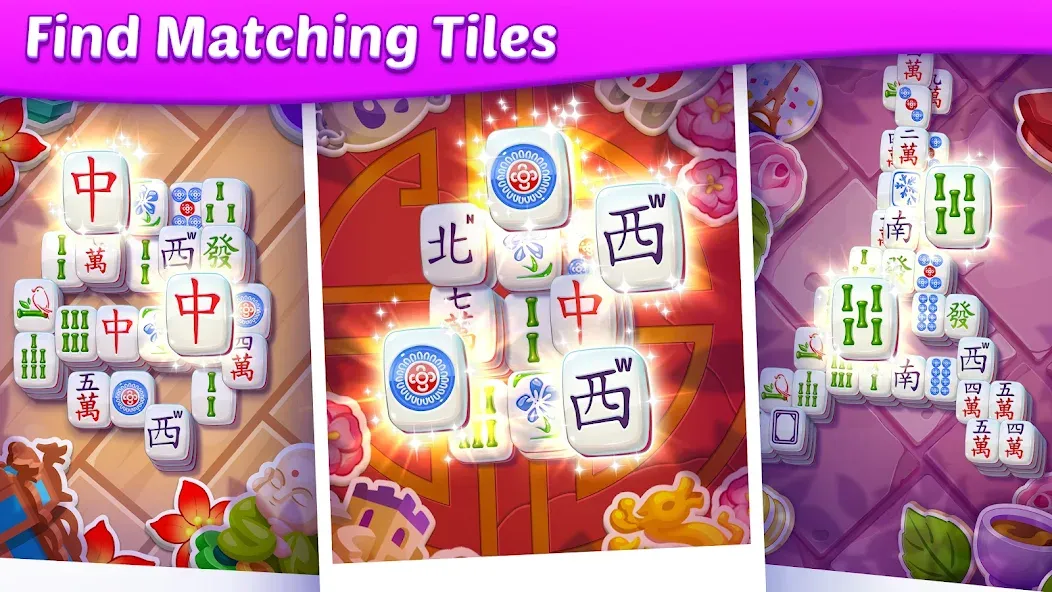 Mahjong City Tours: Tile Match (Маджонг Сити Турс) [МОД Unlocked] Screenshot 2