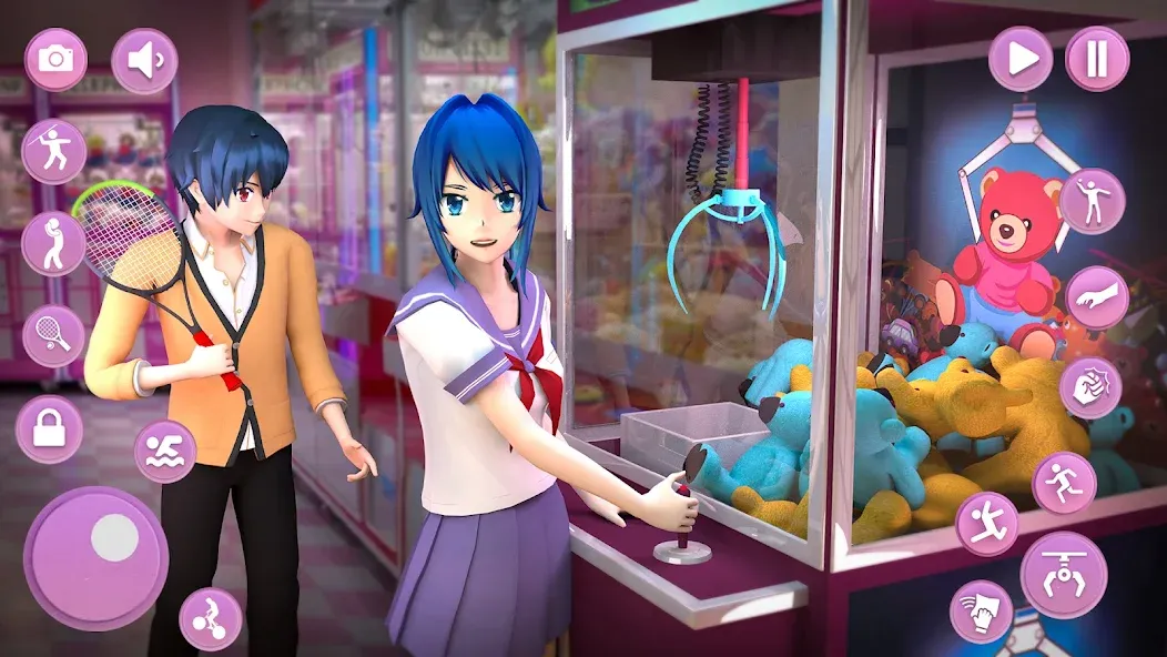 Anime School Girl Simulator 3D [МОД Mega Pack] Screenshot 4