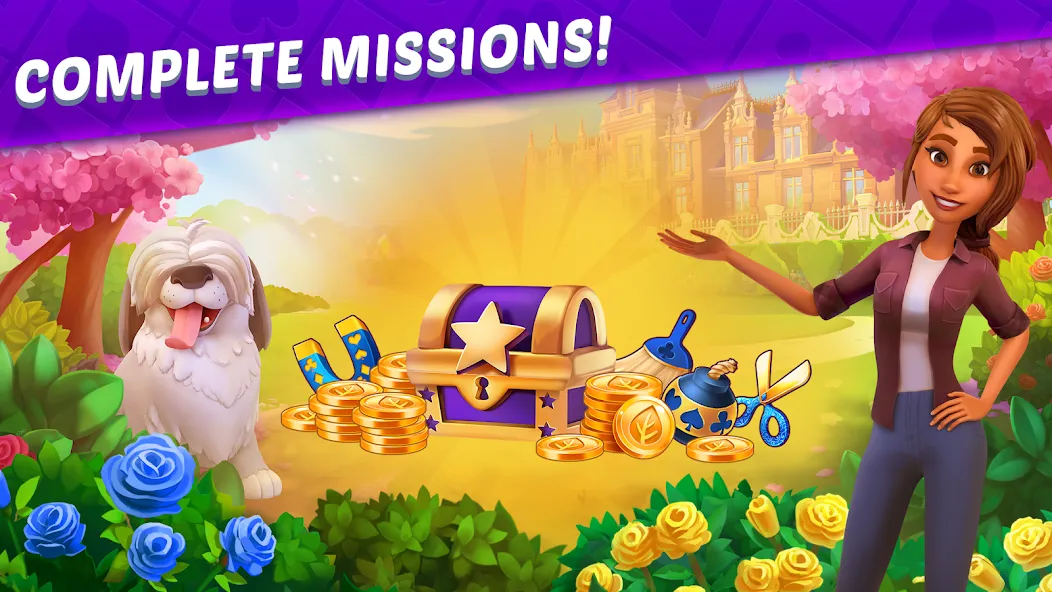 Solitaire Story - Ava's Manor [МОД Много денег] Screenshot 5