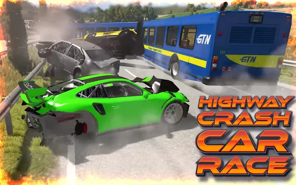 Highway Crash Car Race [МОД Mega Pack] Screenshot 3