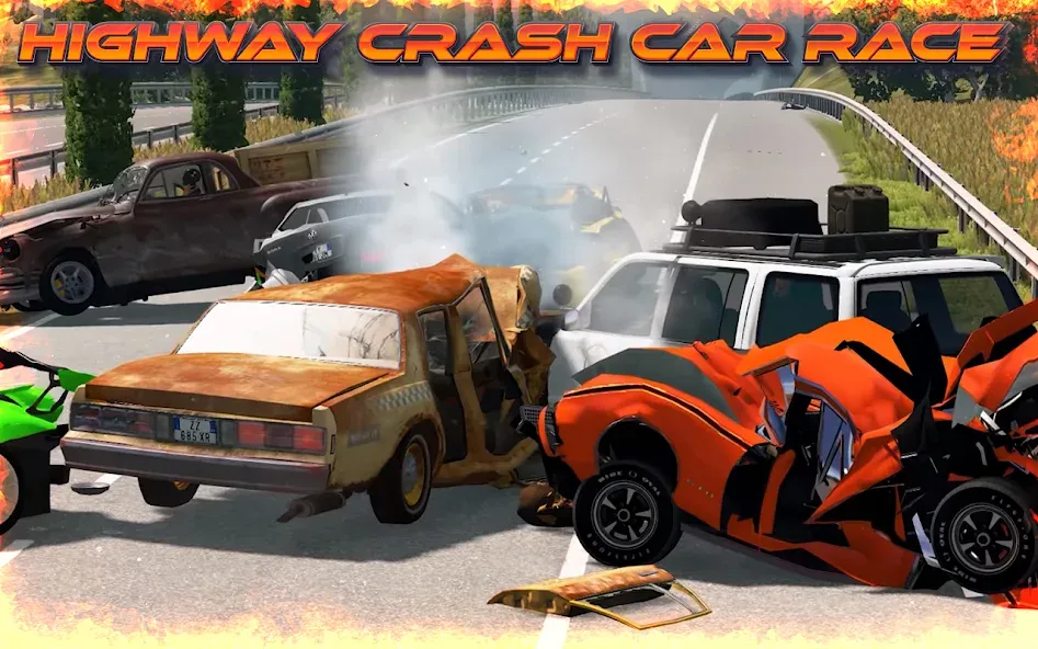 Highway Crash Car Race [МОД Mega Pack] Screenshot 4
