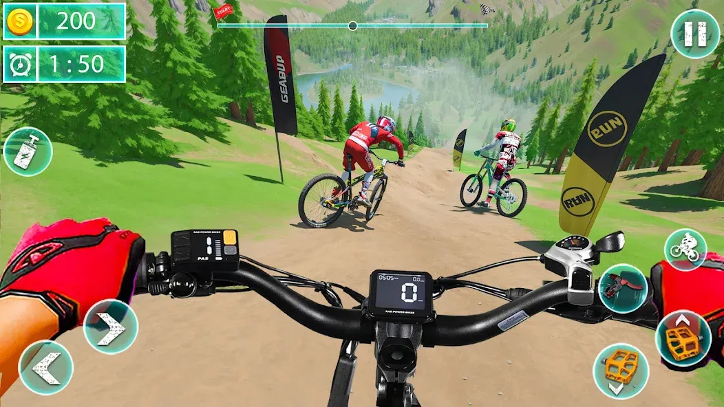 MTB Downhill: BMX Racer [МОД Бесконечные монеты] Screenshot 2