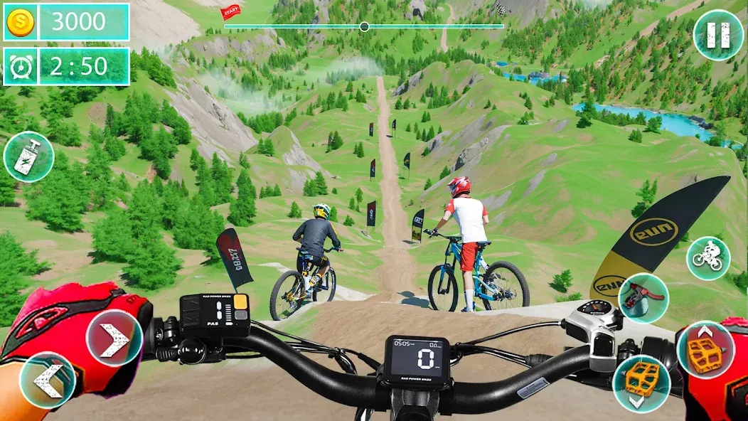 MTB Downhill: BMX Racer [МОД Бесконечные монеты] Screenshot 3
