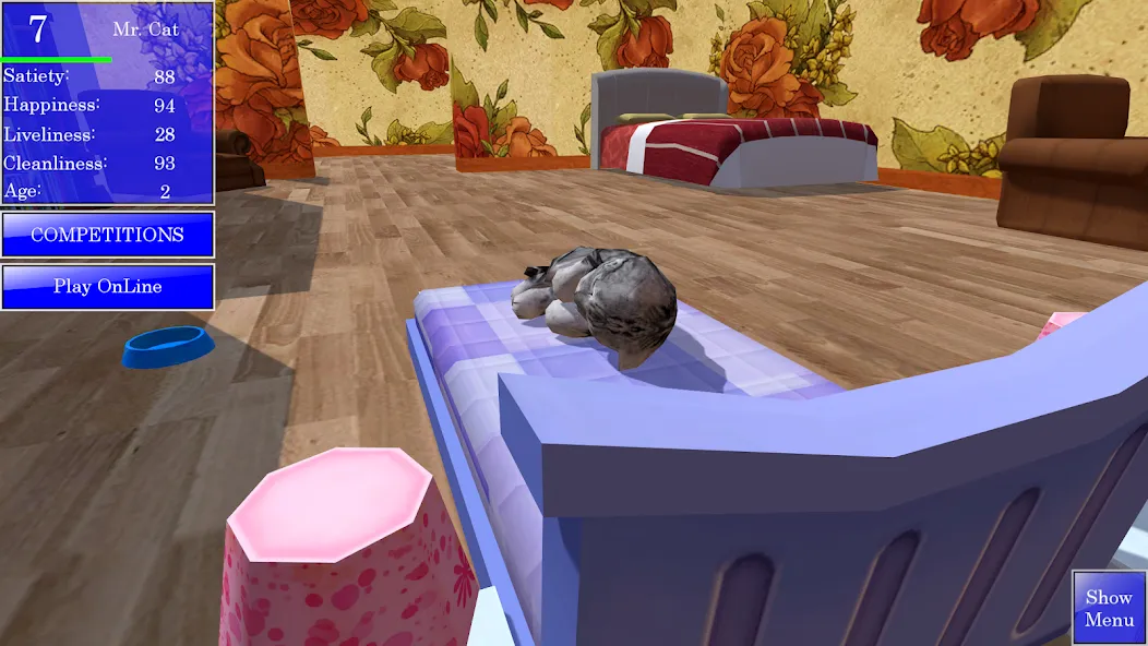 Cute Pocket Cat 3D (Сьют Покет Кэт 3Д) [МОД Много монет] Screenshot 3