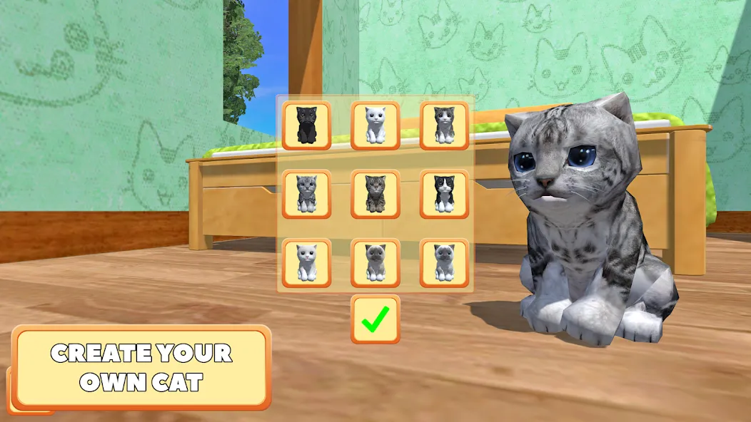 Cute Pocket Cat 3D - Part 2 (Сьют Покет Кэт 3Д) [МОД Много монет] Screenshot 1