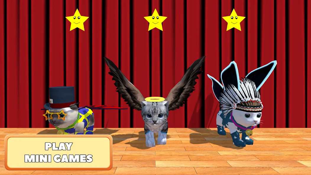 Cute Pocket Cat 3D - Part 2 (Сьют Покет Кэт 3Д) [МОД Много монет] Screenshot 4