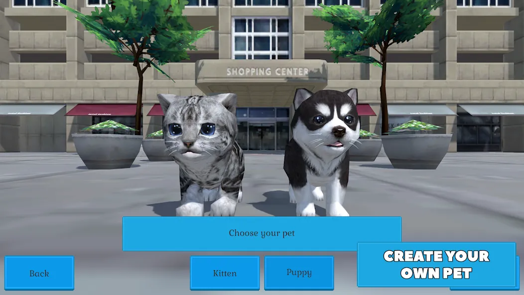 Cute Pocket Cat And Puppy 3D (Кьют Покет Кэт Энд Паппи 3Д) [МОД Бесконечные монеты] Screenshot 1