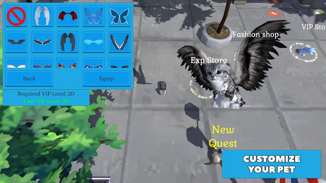 Cute Pocket Cat And Puppy 3D (Кьют Покет Кэт Энд Паппи 3Д) [МОД Бесконечные монеты] Screenshot 2