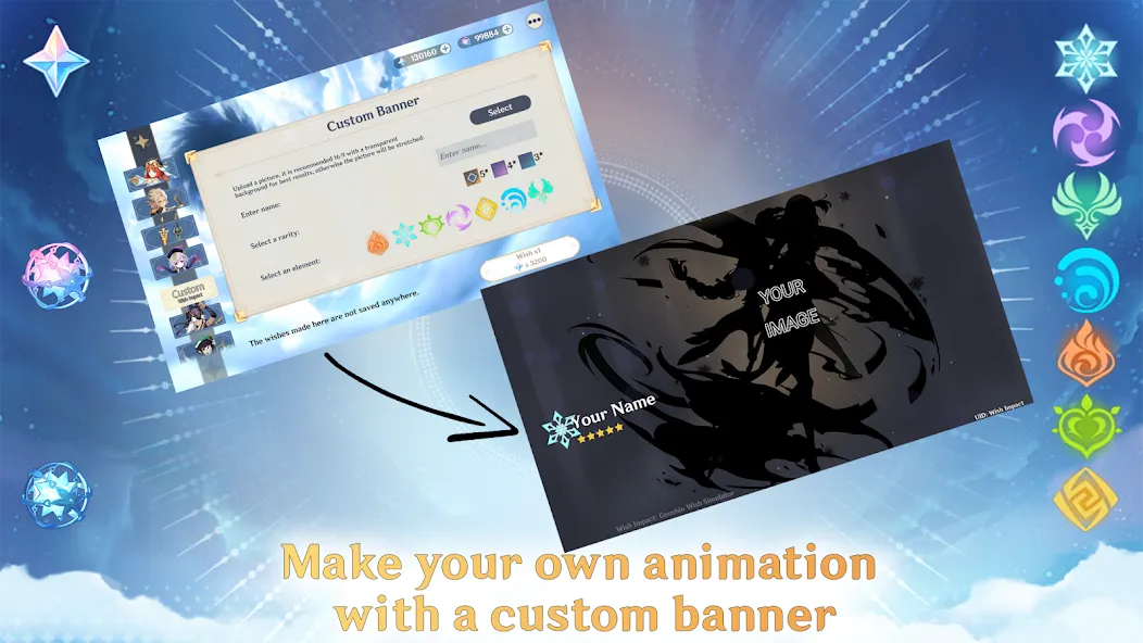 Wish Impact: Genshin Wish Sim (Уиш Импакт) [МОД Бесконечные деньги] Screenshot 3