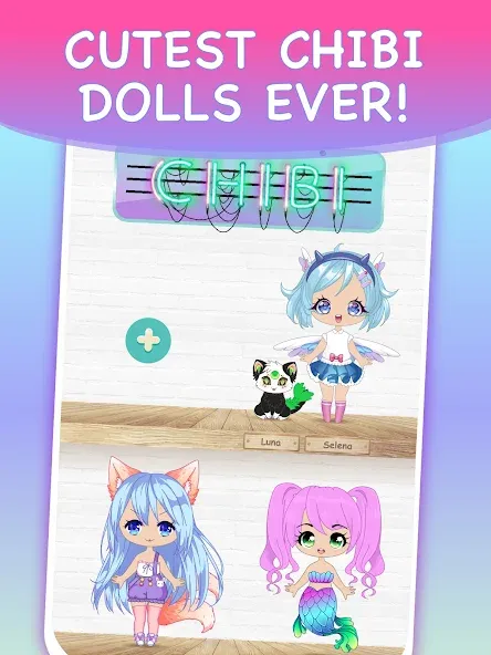 Chibi Dress Up Games for Girls [МОД Много монет] Screenshot 1