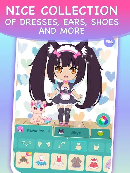 Chibi Dress Up Games for Girls [МОД Много монет] Screenshot 3