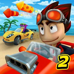 Скачать взломанную Beach Buggy Racing 2 (Бич Багги Рейсинг 2)  [МОД Меню]