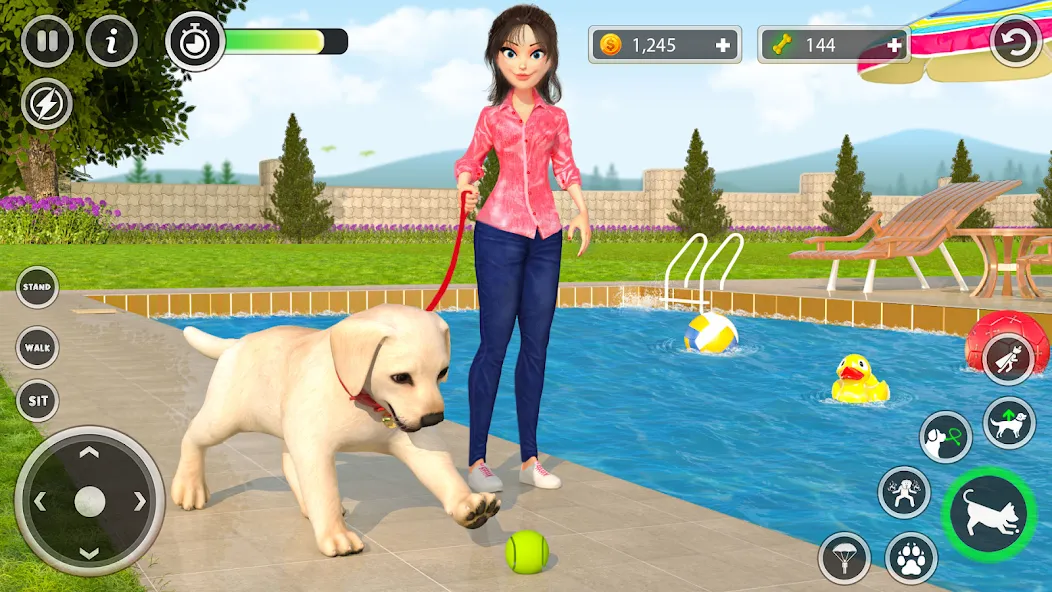 Dog Simulator Pet Dog Games 3D [МОД Mega Pack] Screenshot 2