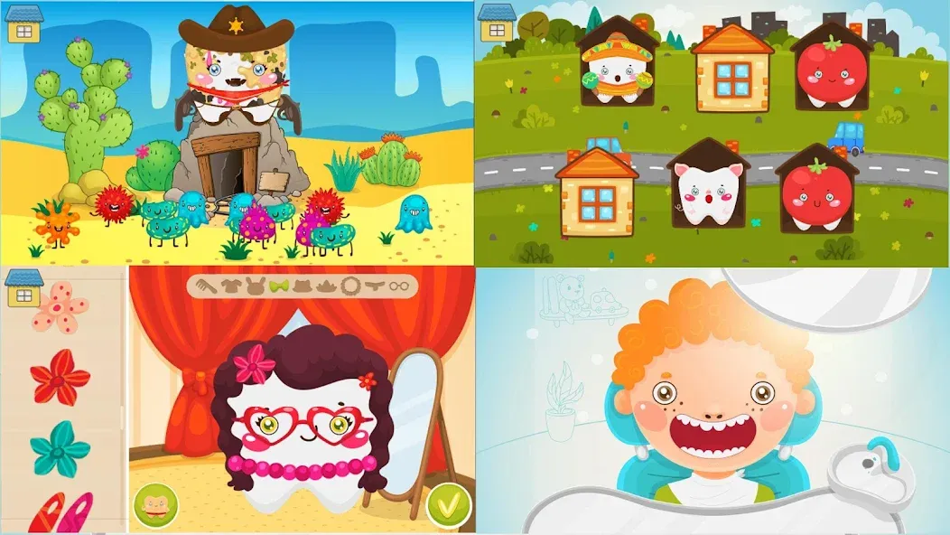 Funny Teeth kids dentist care! [МОД Unlimited Money] Screenshot 4