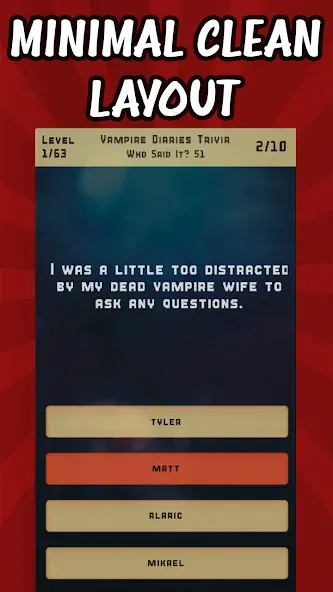 Vampire Diaries Quiz Trivia (Вампирские дневники викторина виктрия) [МОД Mega Pack] Screenshot 2