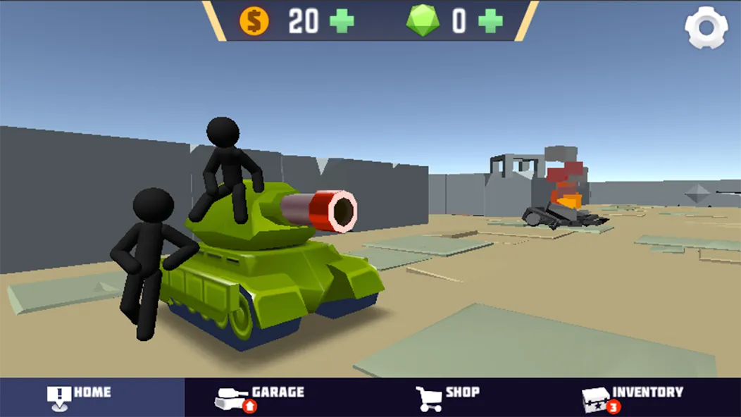 Stickman Tank Battle (Стикмен Танк Баттл) [МОД Unlocked] Screenshot 1