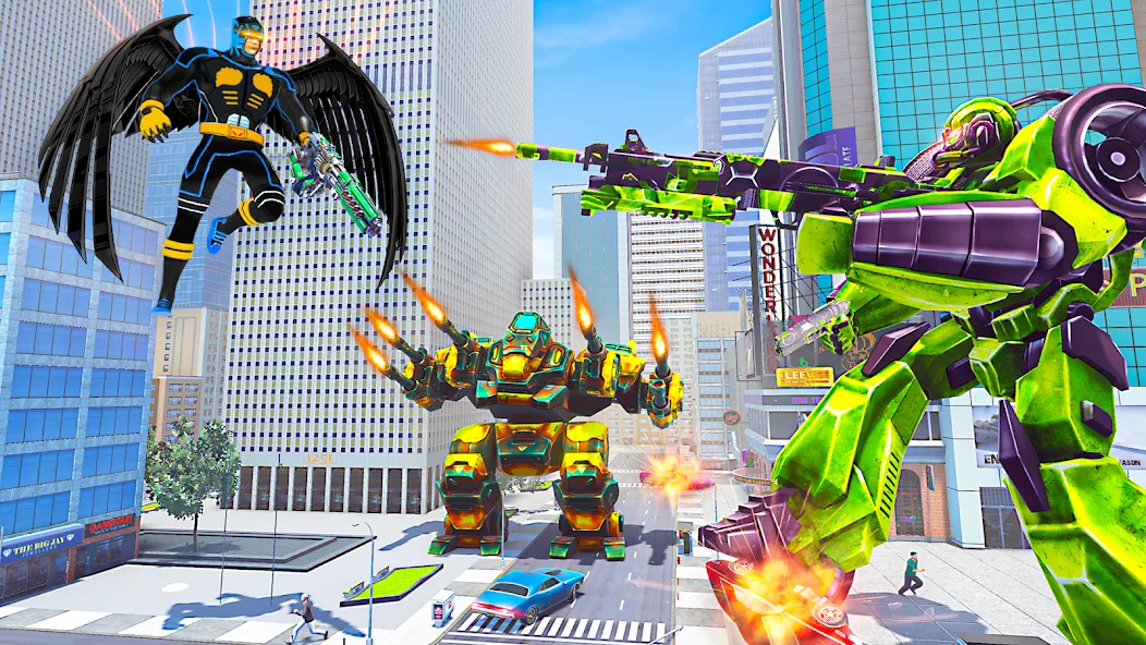 Flying Bat Robot Car Transform (Флайинг Бэт Робот Кар Трансформ) [МОД Много монет] Screenshot 5