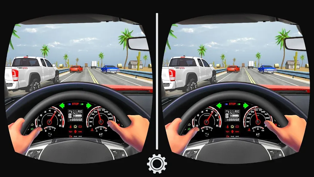 VR Traffic Racing In Car Drive (ВР Трафик Гонки на Автомобиле Вождения) [МОД Бесконечные монеты] Screenshot 1