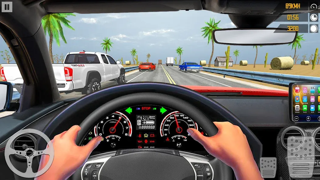 VR Traffic Racing In Car Drive (ВР Трафик Гонки на Автомобиле Вождения) [МОД Бесконечные монеты] Screenshot 2