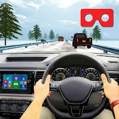 Скачать взломанную VR Traffic Racing In Car Drive (ВР Трафик Гонки на Автомобиле Вождения)  [МОД Бесконечные монеты]