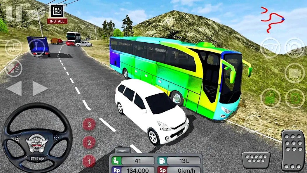 Coach Tourist Bus City Driving [МОД Бесконечные монеты] Screenshot 3