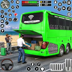 Взломанная Coach Tourist Bus City Driving  [МОД Бесконечные монеты]