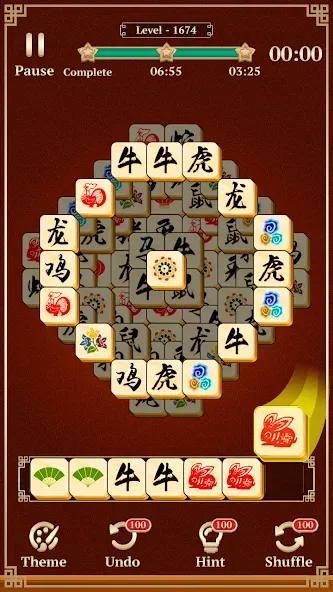 Mahjong Solitaire: 3 Tiles (Маджонг Классик) [МОД Много денег] Screenshot 4
