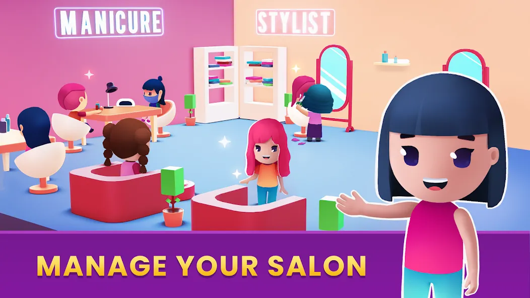 Idle Beauty Salon Tycoon (Айдл Бьюти Салон Тайкун) [МОД Бесконечные деньги] Screenshot 1