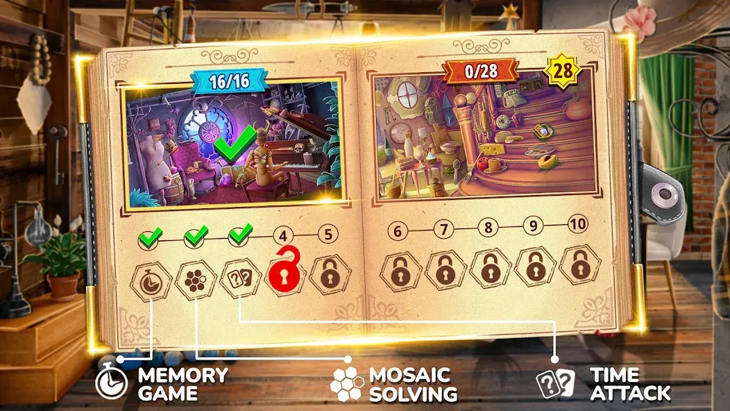 Books of Wonder Hidden Objects [МОД Много монет] Screenshot 2